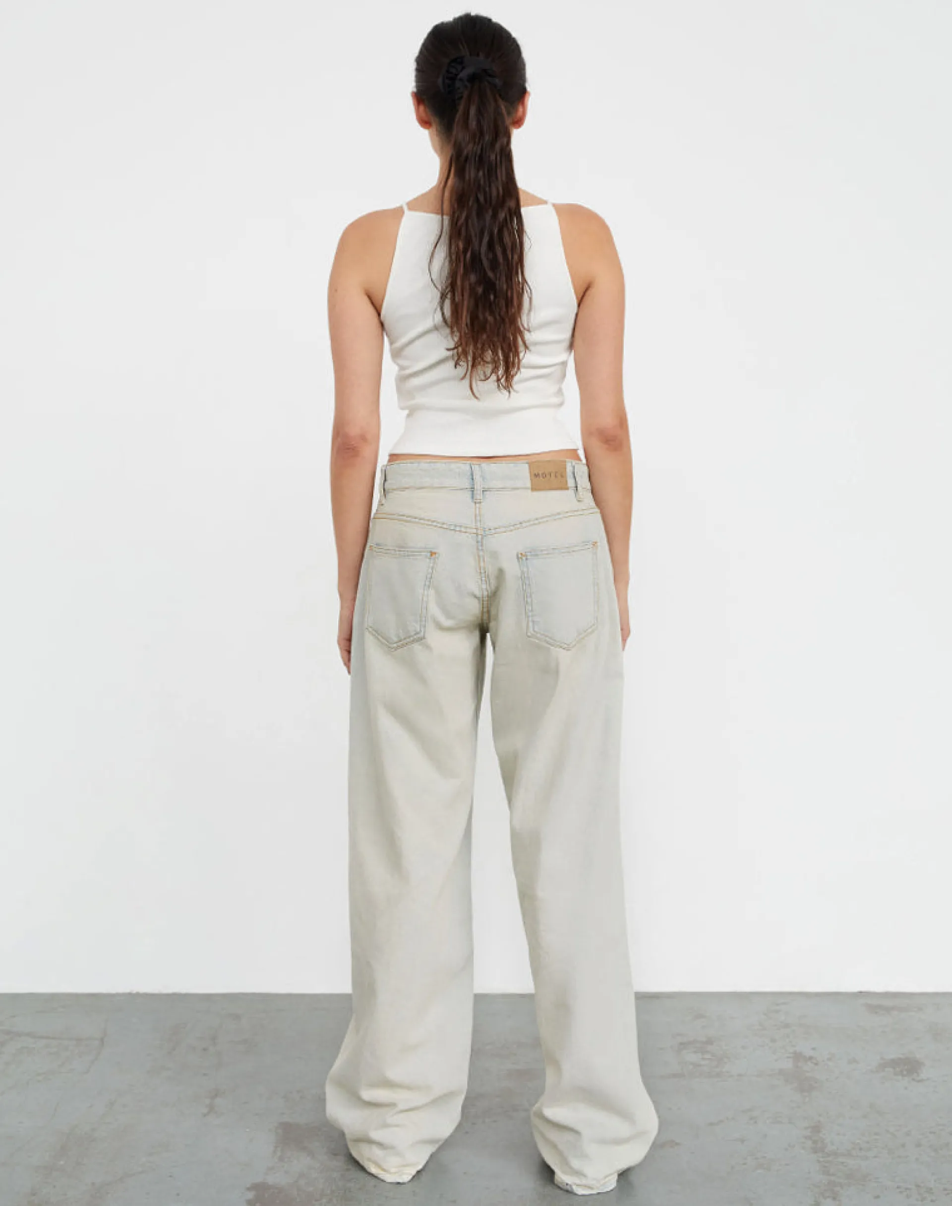 Motel Rocks Jeans | Roomy Jeans-Roomy Extra Wide Low Rise Jeans In Arctic Blue ArcticBlue