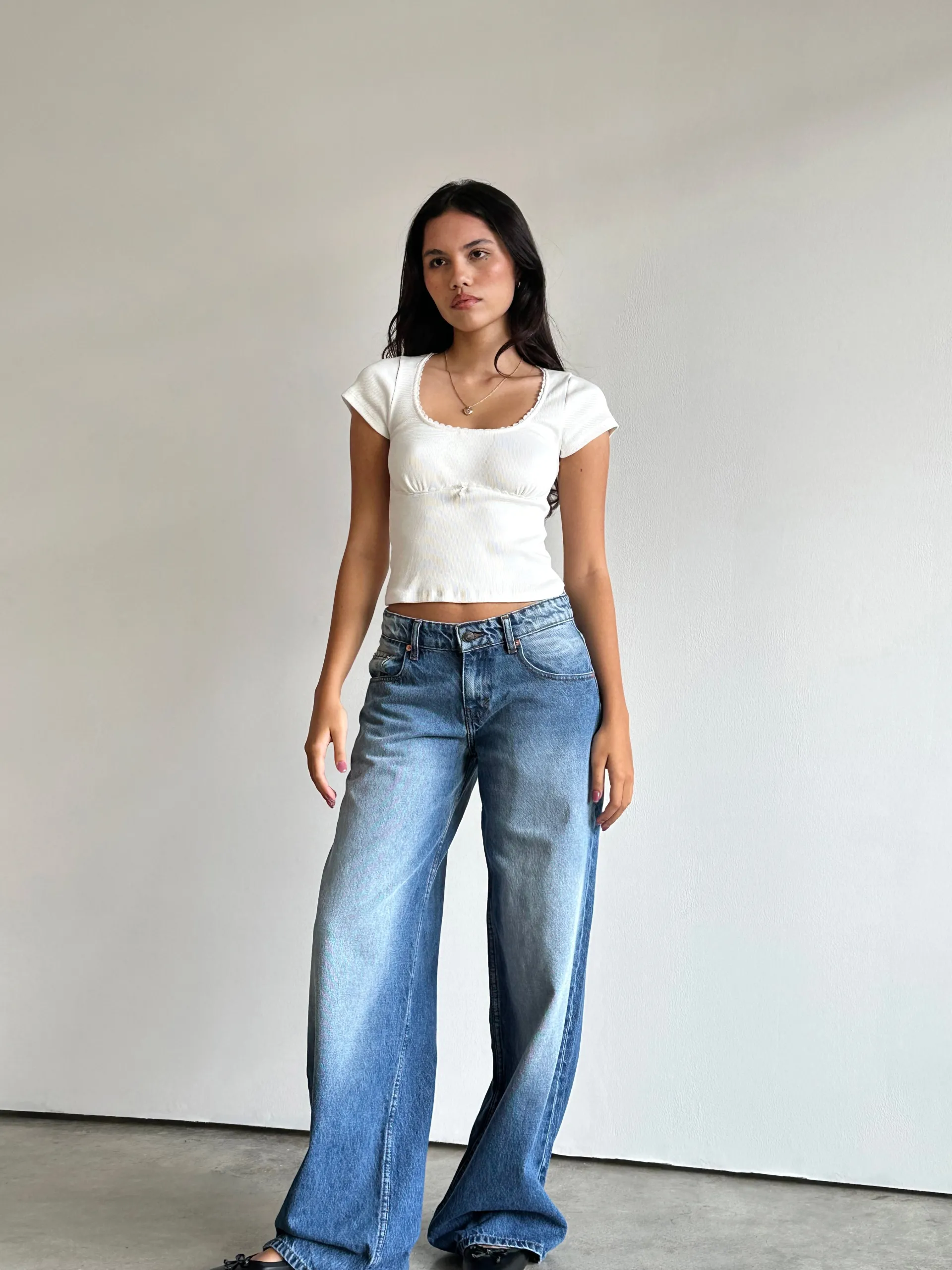 Motel Rocks Jeans | Roomy Jeans-Roomy Extra Wide Low Rise Jeans in Marine Blue Wash MarineBlueWash