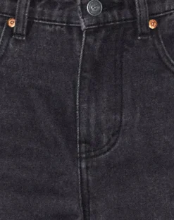 Motel Rocks Low Rise Pants-Roomy Extra Wide Low Rise Jeans in Black Wash BlackWash