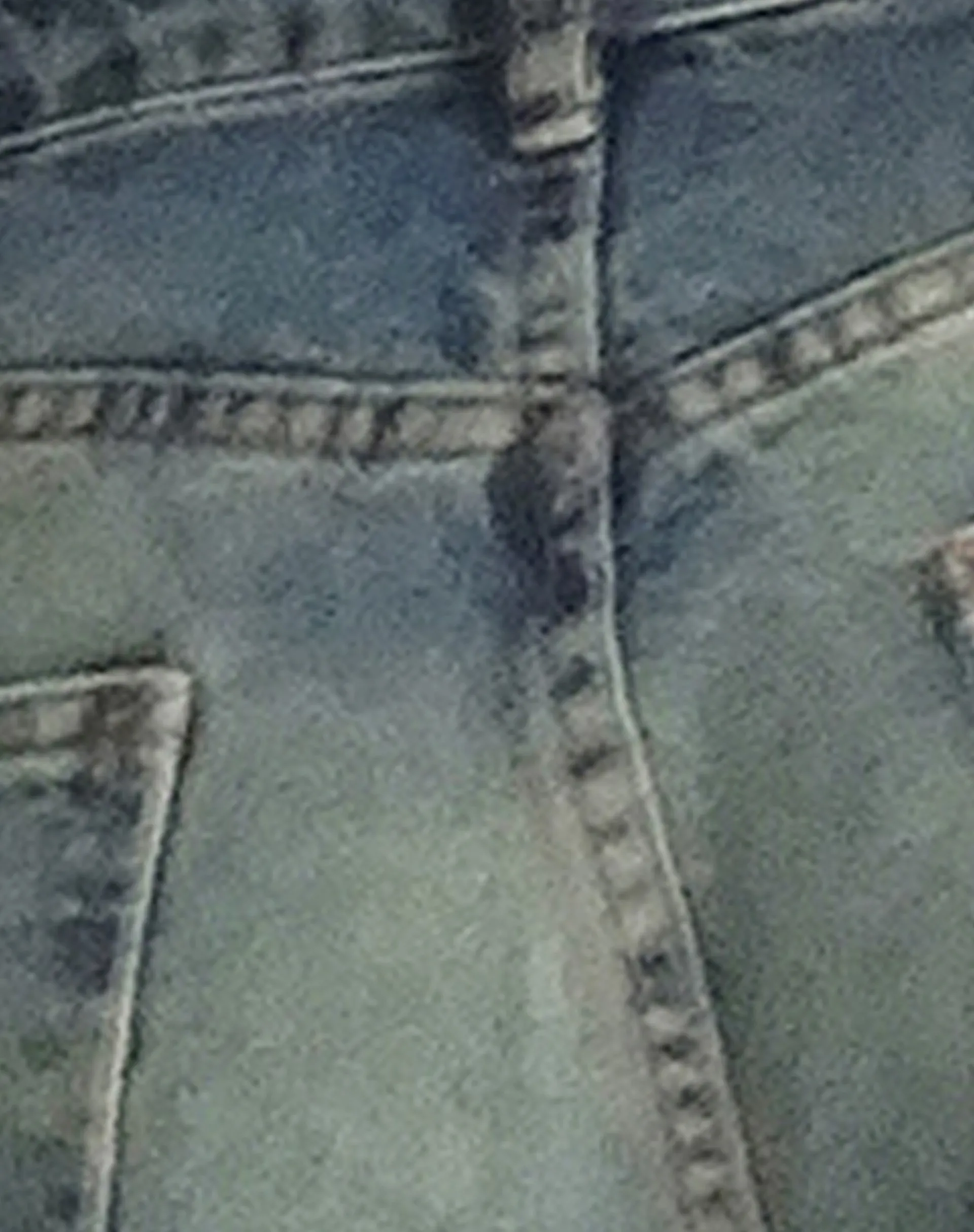 Motel Rocks Wide Leg Pants | Low Rise Pants-Roomy Extra Wide Low Rise Jeans in Extreme Blue Green ExtremeBlueGreen