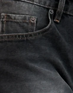 Motel Rocks Jorts-Roomy Low Rise Jorts in Grey Used Bleach GreyUsedBleach