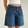 Motel Rocks Jorts-Roomy Low Rise Jorts in Mid Blue Used MidBlueUsed