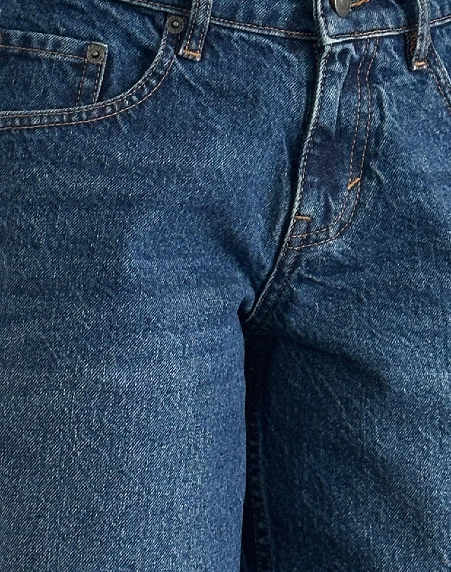 Motel Rocks Jorts-Roomy Low Rise Jorts in Mid Blue Used MidBlueUsed