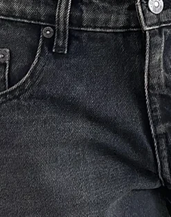Motel Rocks Jorts-Roomy Low Rise Jorts in Washed Black Grey WashedBlackGrey
