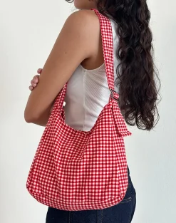 Motel Rocks Accessories-Roscoe Bag in Red Gingham