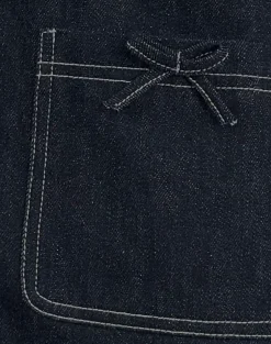 Motel Rocks Jackets-Rosdi Bow Embellished Jacket in Dark Indigo