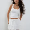 Motel Rocks A Line Skirts | Mini Skirts-Ryila Frill Mini Skirt in White