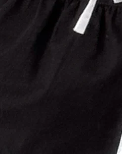 Motel Rocks Tailoring | Shirts And Blouses-Ryota Tie Front Blouse in Black with White Binding BlackwithWhiteBinding