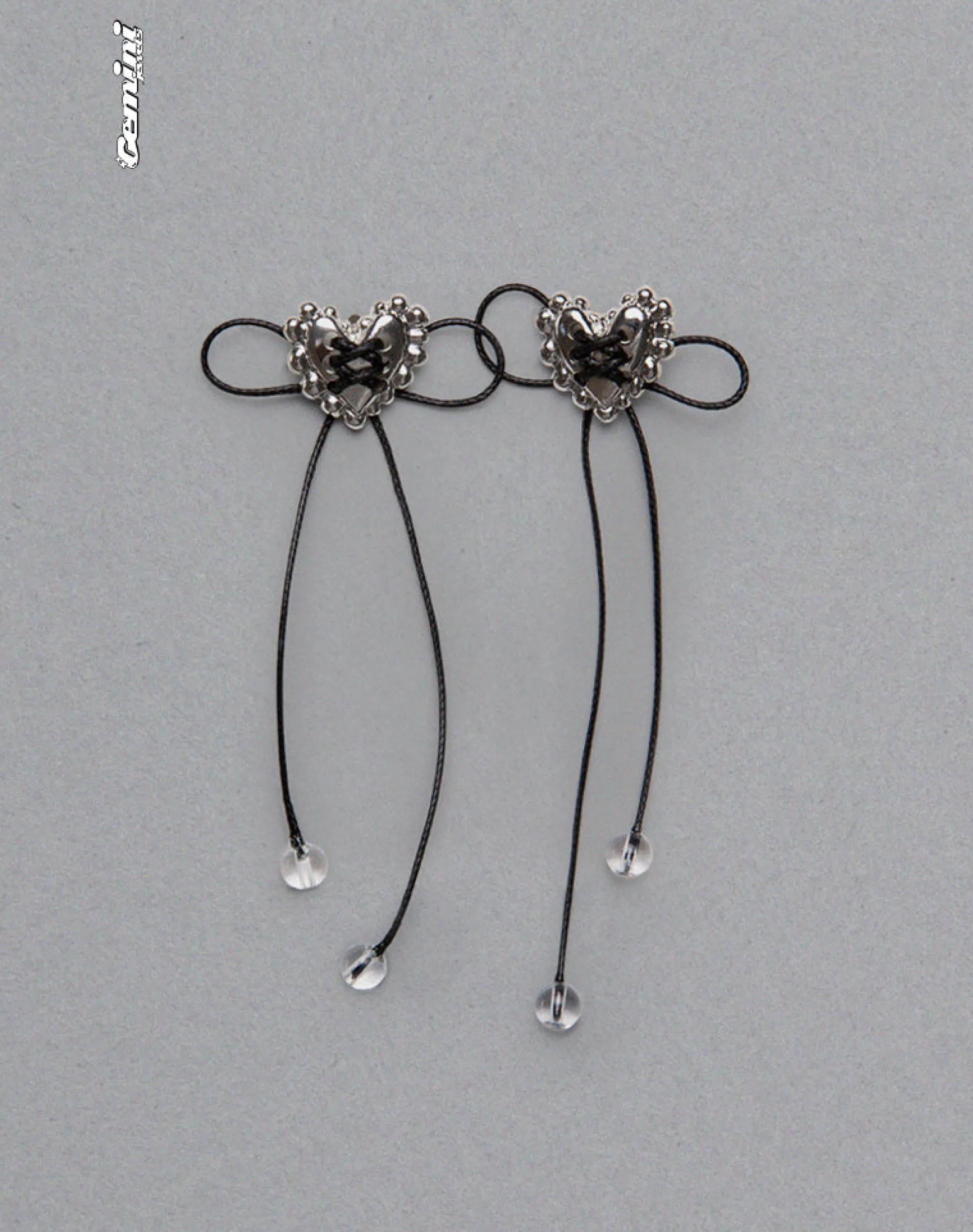 Motel Rocks Accessories-Sadie Bow Earrings in Silver