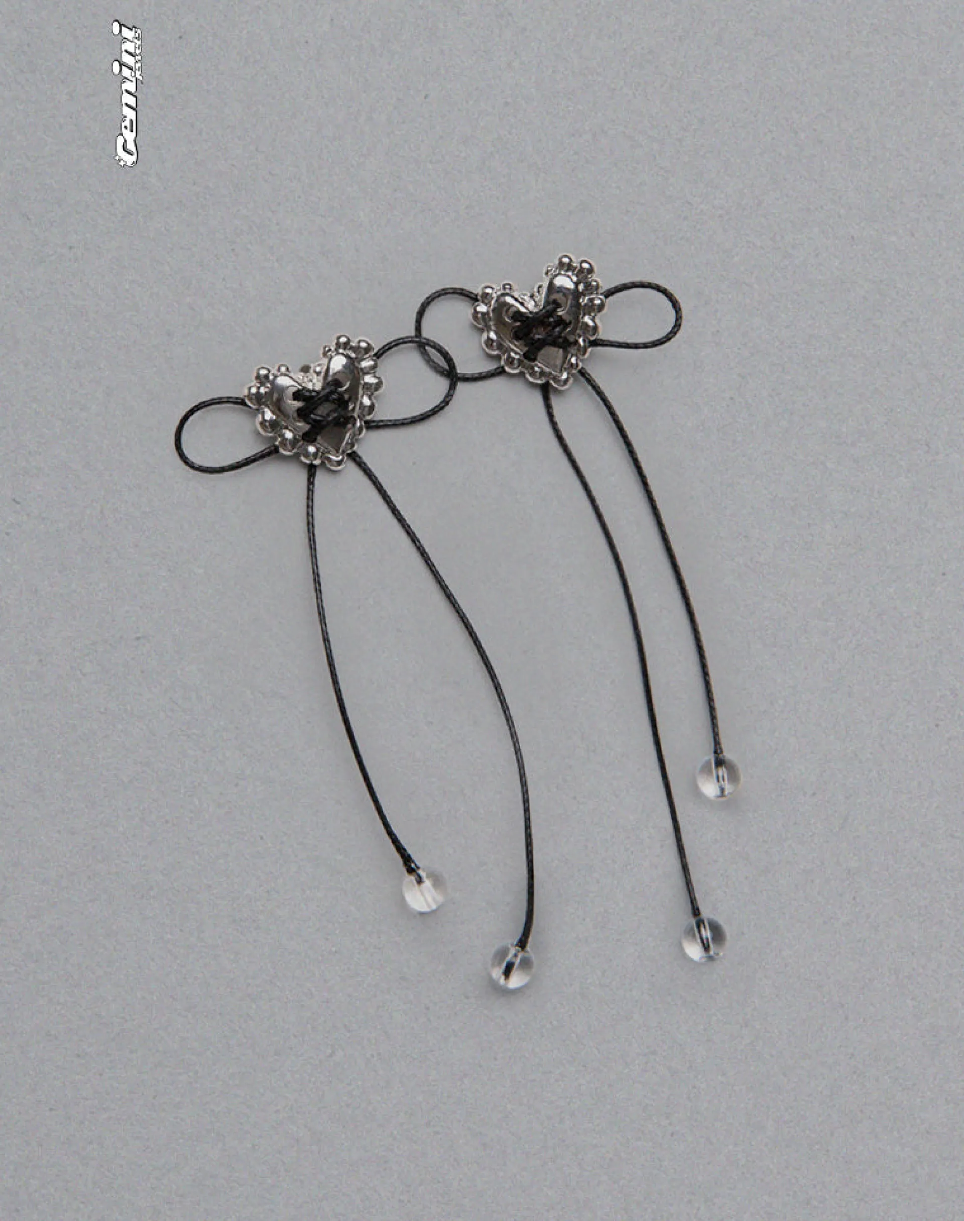 Motel Rocks Accessories-Sadie Bow Earrings in Silver