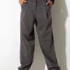 Motel Rocks Co-Ords | Wide Leg Pants-Sakaria Wide Leg Trouser in Tailoring Charcoal TailoringCharcoal
