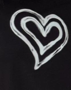 Motel Rocks Basics | Basic Tops-Saki Tee in Black with Love Tie Dye BlackwithLoveTieDye