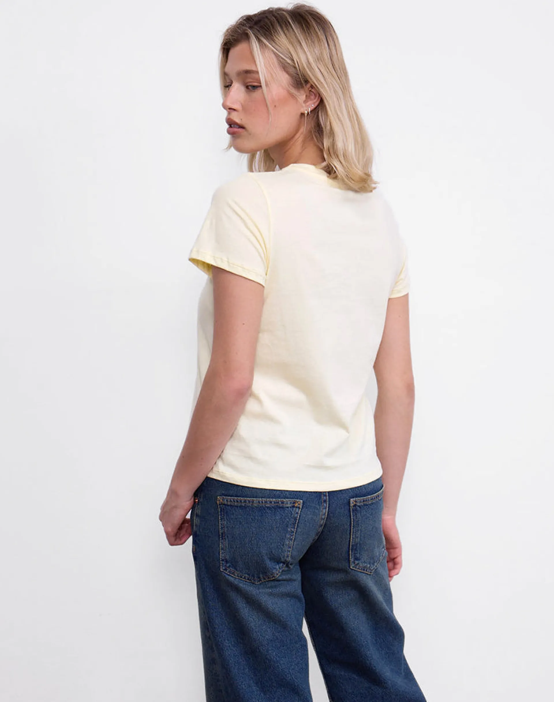 Motel Rocks Printed Tops | Tees-Saki Tee in Buttermilk with Mon Cheri Print ButtermilkwithMonCheriPrint