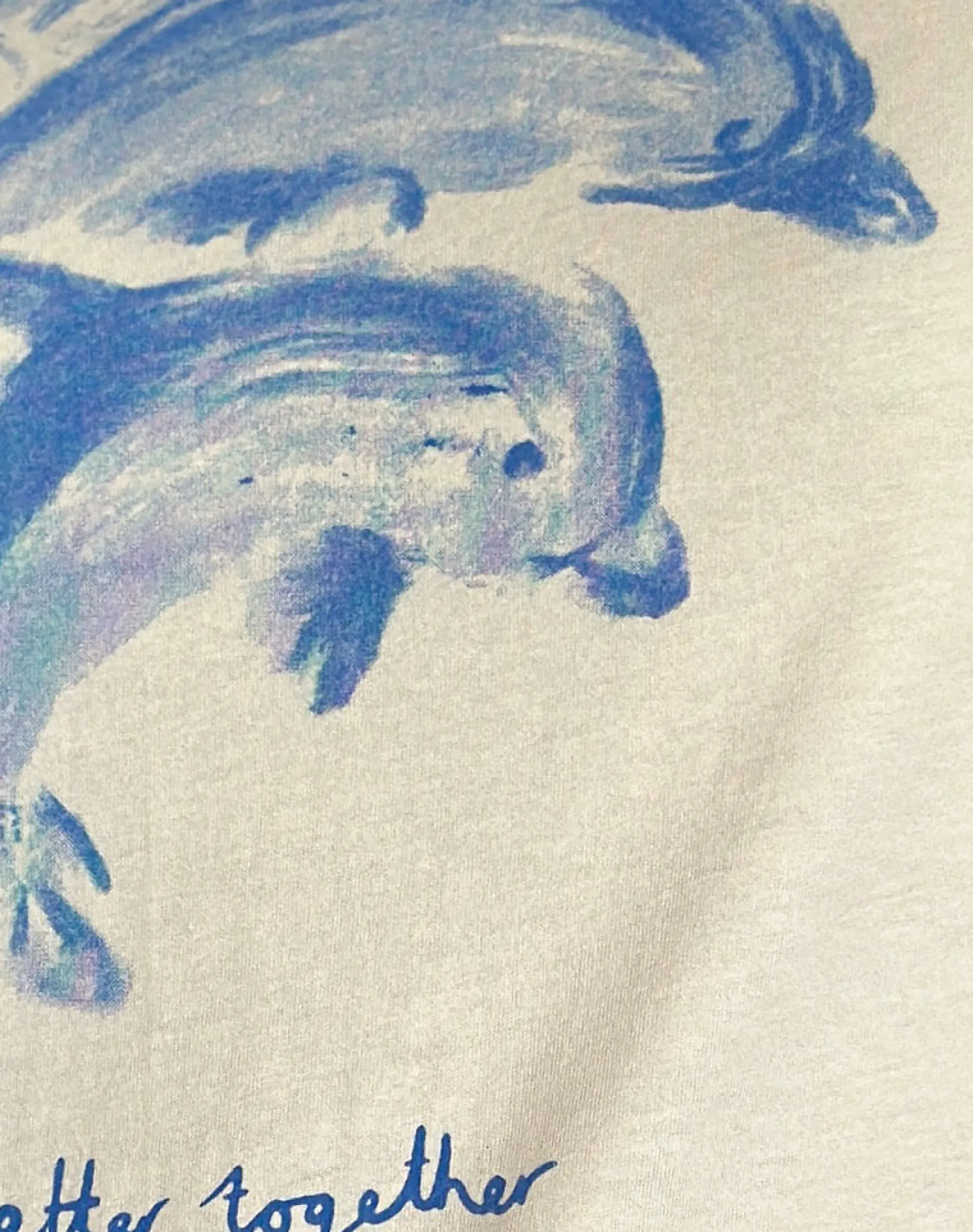 Motel Rocks Printed Tops | Tees-Saki Tee in Buttermilk with Better Together Slogan ButtermilkwithBetterTogetherSlogan