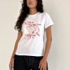 Motel Rocks Tees-Saki Tee in White with Royal Red Euro Summer WhitewithRoyalRedEuroSummer