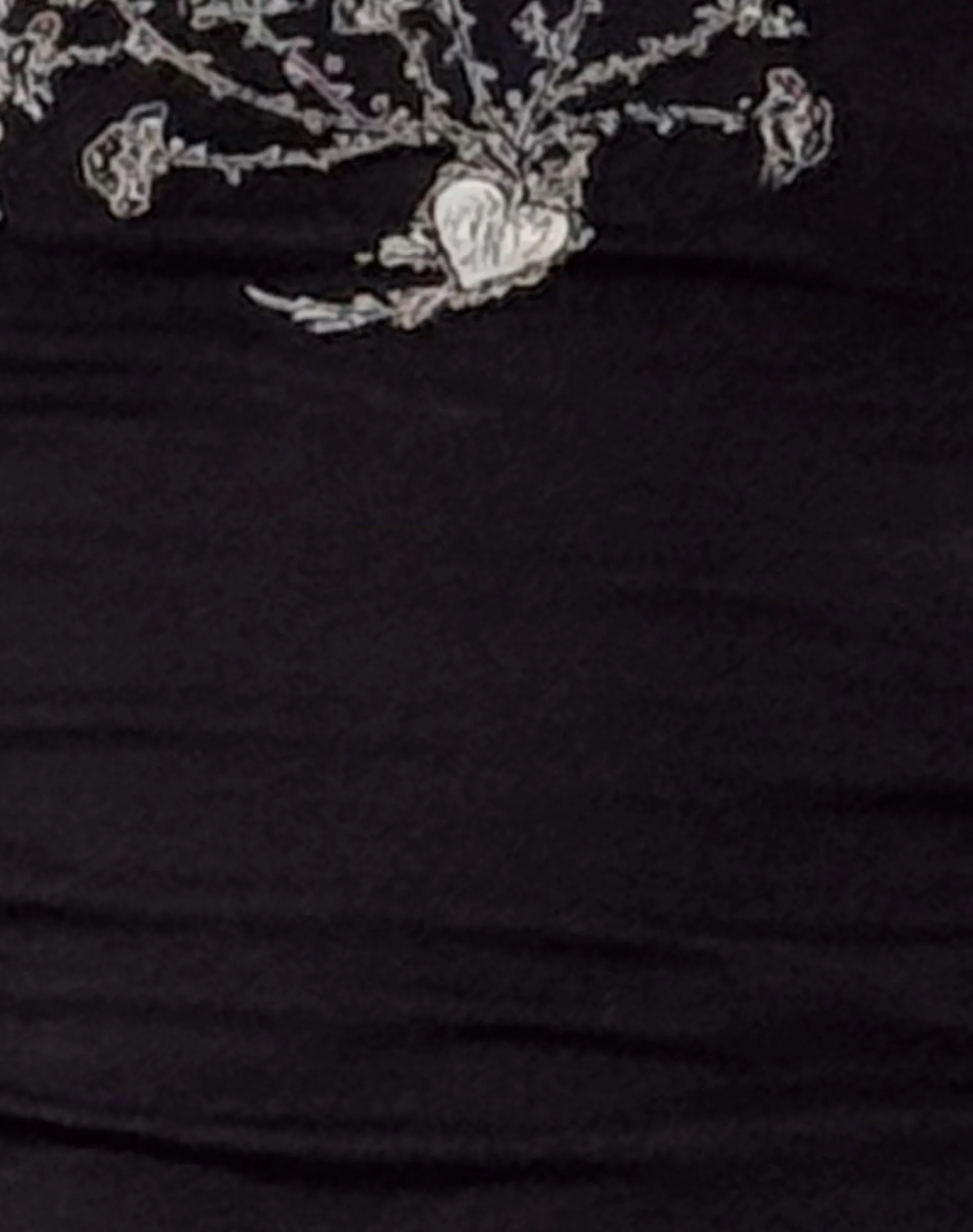 Motel Rocks Long Sleeve Tops-Salaka Long Sleeve Top in Black Script Heart Graphic