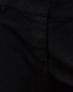 Motel Rocks Low Rise Pants-Salisu Wide Leg Trouser in Tailoring Black TailoringBlack