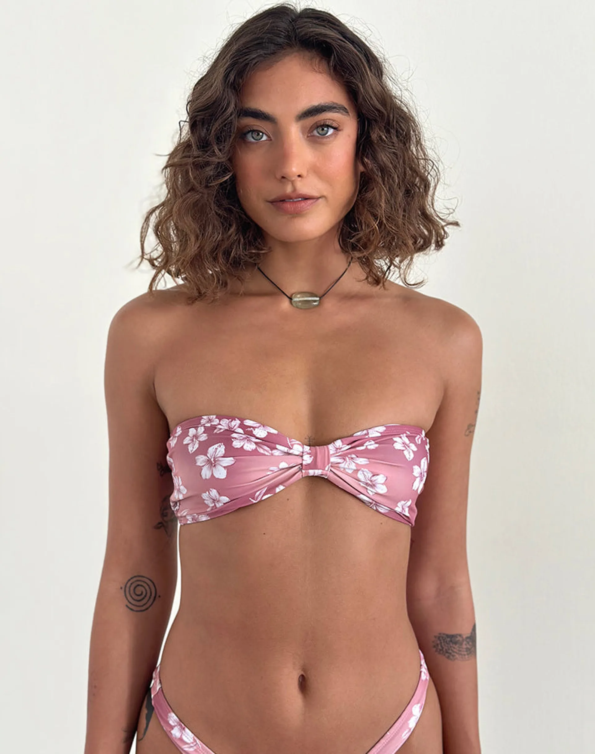 Motel Rocks Swimwear-Samara Bikini Top in Hibiscus Floral