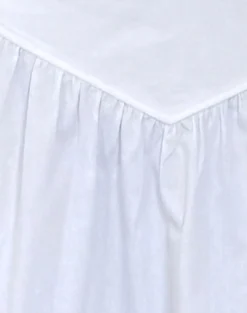 Motel Rocks A Line Skirts | Midi Skirts-Sarayu Midi Skirt in Poplin White