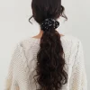 Motel Rocks Accessories-Scrunchie in Floral Land Black FloralLandBlack