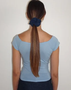 Motel Rocks Accessories-Scrunchie in navy