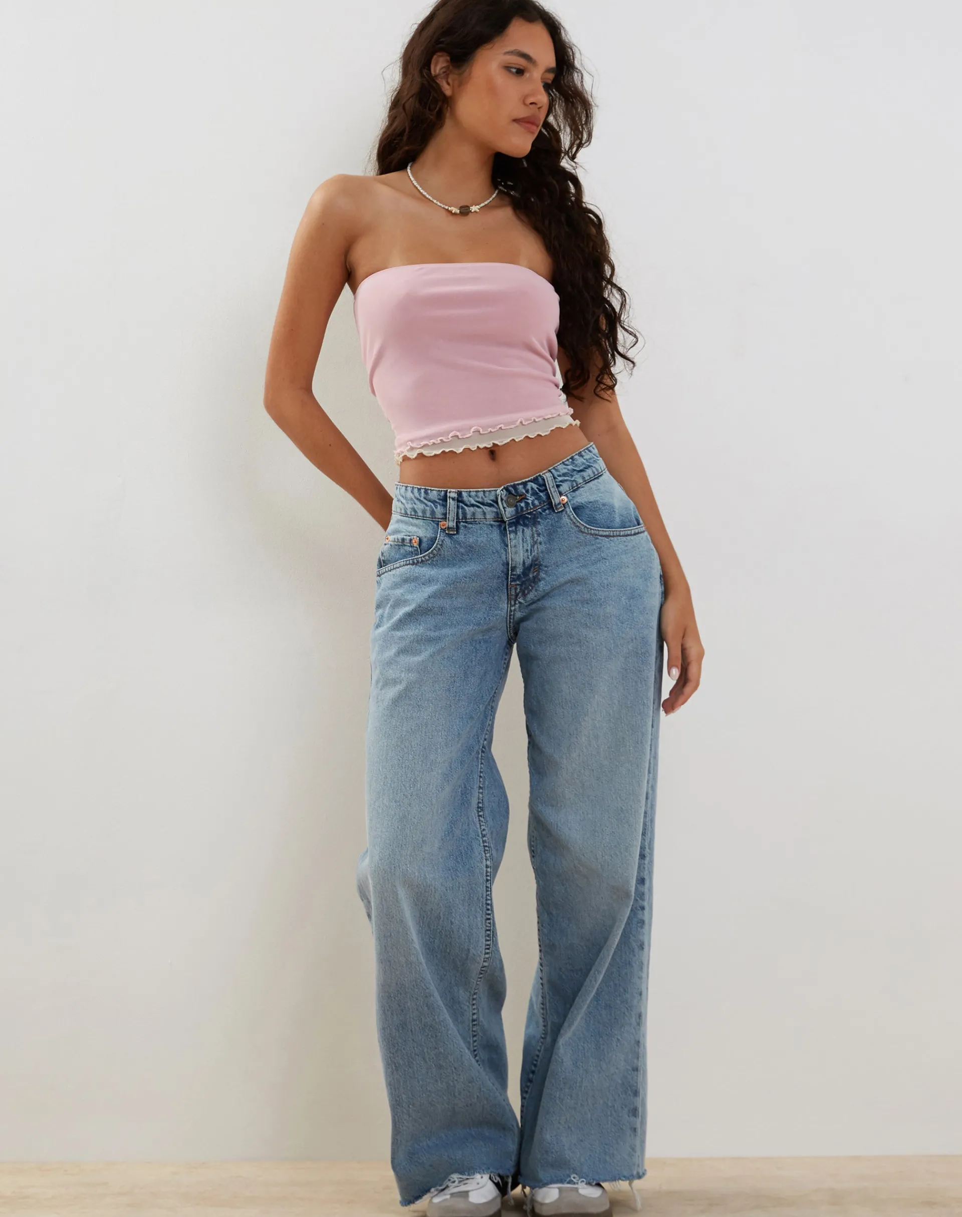 Motel Rocks Basic Tops | Bandeau Tops-Seka Bandeau Mesh Top in Tonal pink