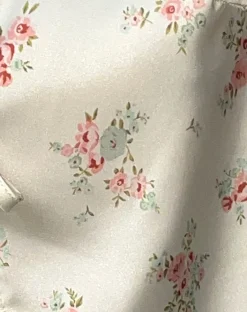 Motel Rocks Printed Tops-Selene Tie Front Top in Satin Vintage Rose Garland SatinVintageRoseGarland