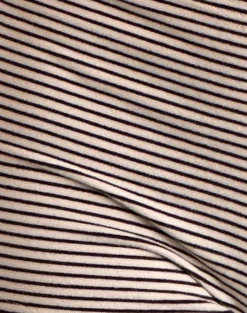 Motel Rocks Micro Shorts-Sera Micro Shorts in Stripe Jersey Neutral Brown StripeJerseyNeutralBrown
