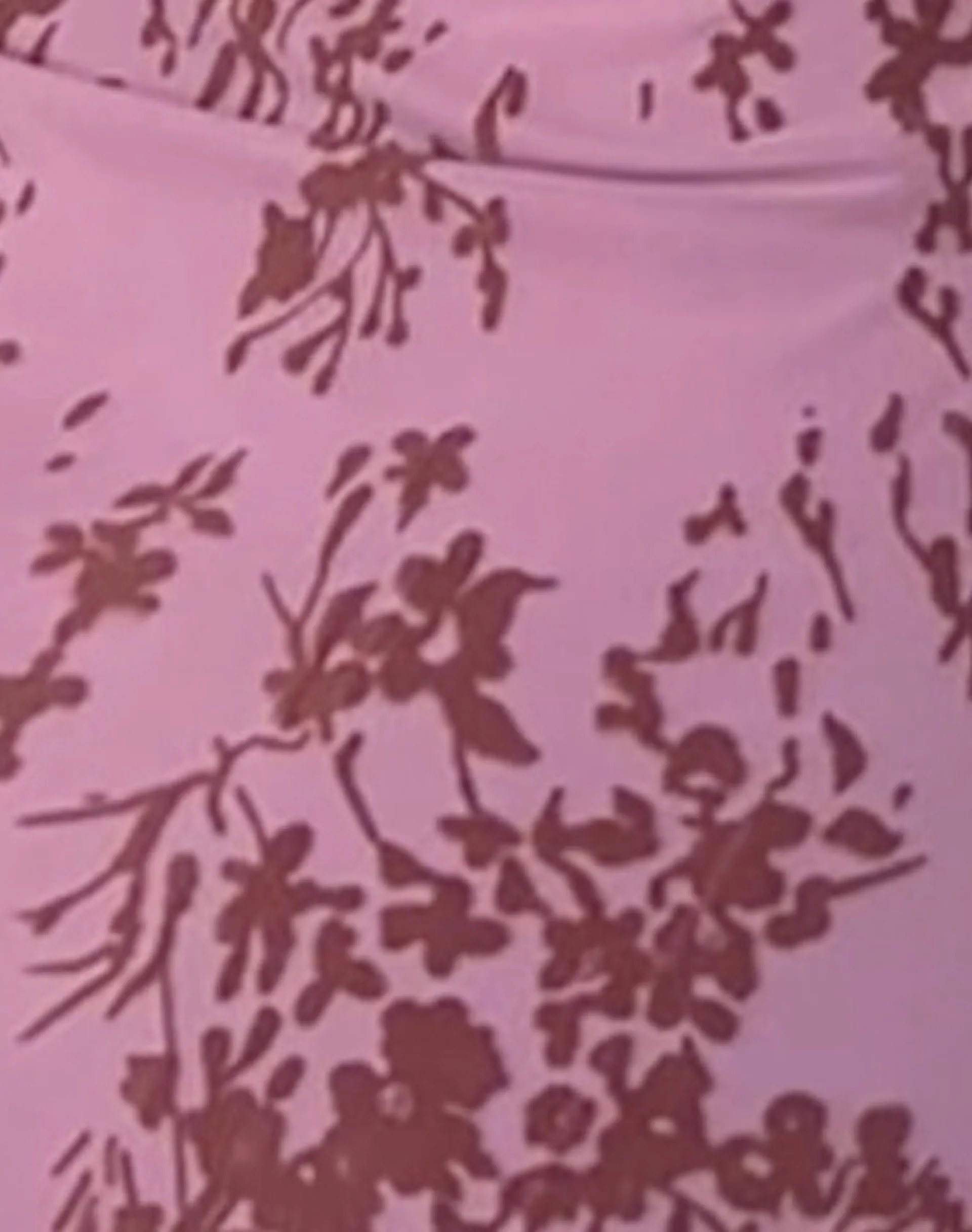 Motel Rocks Day Dresses | Printed Dresses-Sevila Long Sleeve Mini Dress in Botanic Mauve BotanicMauve