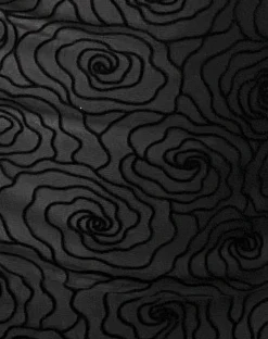 Motel Rocks Printed Dresses | Bodycon Dresses-Sevila Long Sleeve Mini Dress in Mesh Black Abstract Flower Flock meshblackabstractflowerflock