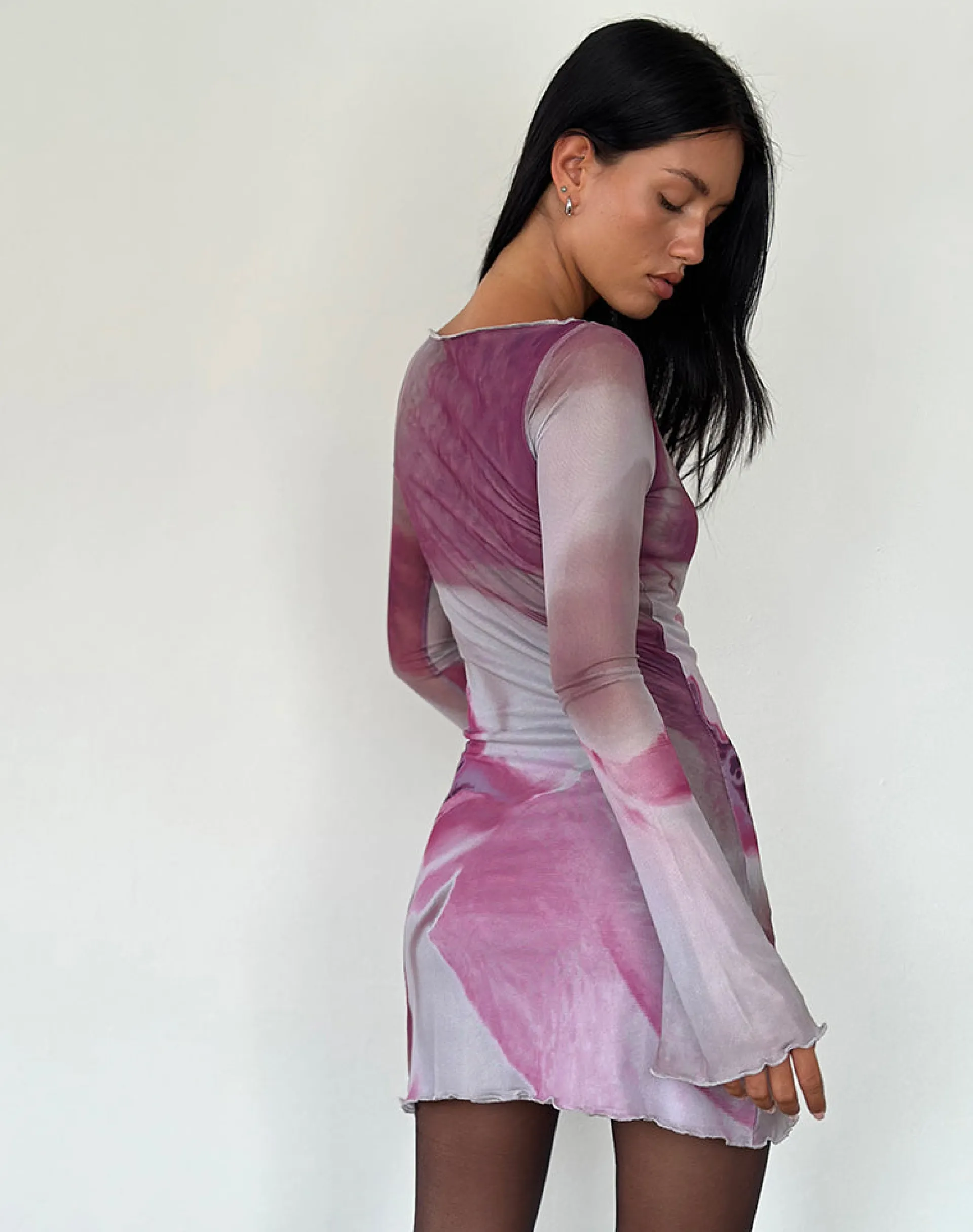 Motel Rocks Day Dresses | Bodycon Dresses-Sevila Mini Dress in Anatomy of Nature Pink AnatomyofNaturePink