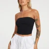Motel Rocks Basics | Bandeau Tops-Shae Bandeau Top in Black