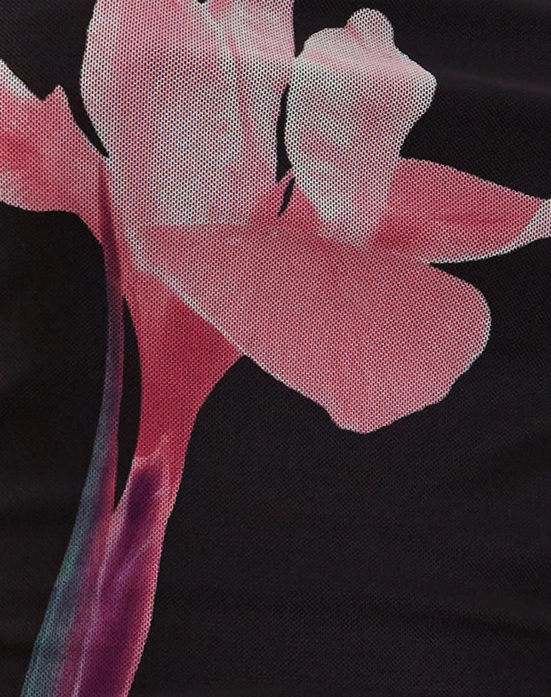 Motel Rocks Bandeau Tops-Shae Bandeau Top in Black with Pink Flower Placement BlackwithPinkFlowerPlacement