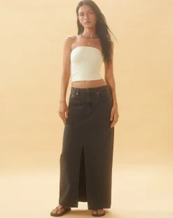 Motel Rocks Basics | Basic Tops-Shae Bandeau Top in Buttercream