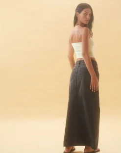 Motel Rocks Basics | Basic Tops-Shae Bandeau Top in Buttercream