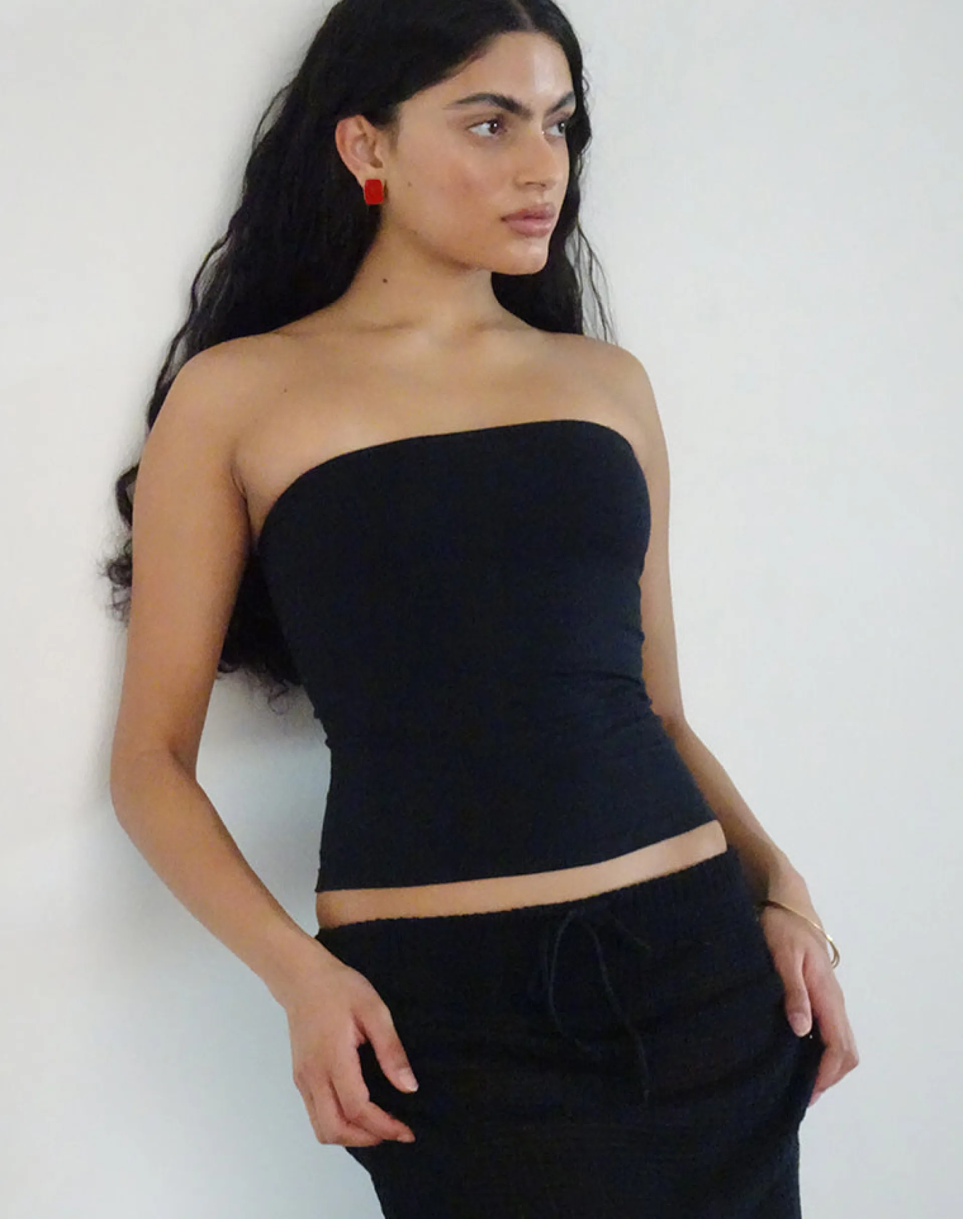 Motel Rocks Basics | Basic Tops-Shaelo Bandeau Top in Black