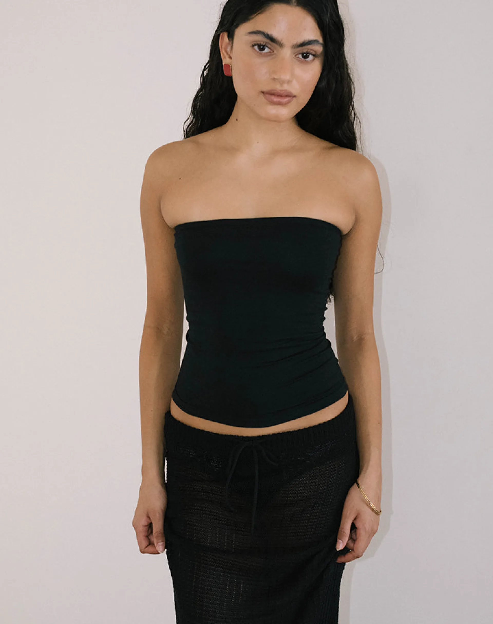 Motel Rocks Basics | Basic Tops-Shaelo Bandeau Top in Black
