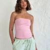 Motel Rocks Basic Tops | Bandeau Tops-Shaelo Bandeau Top in Pink Lady PinkLady