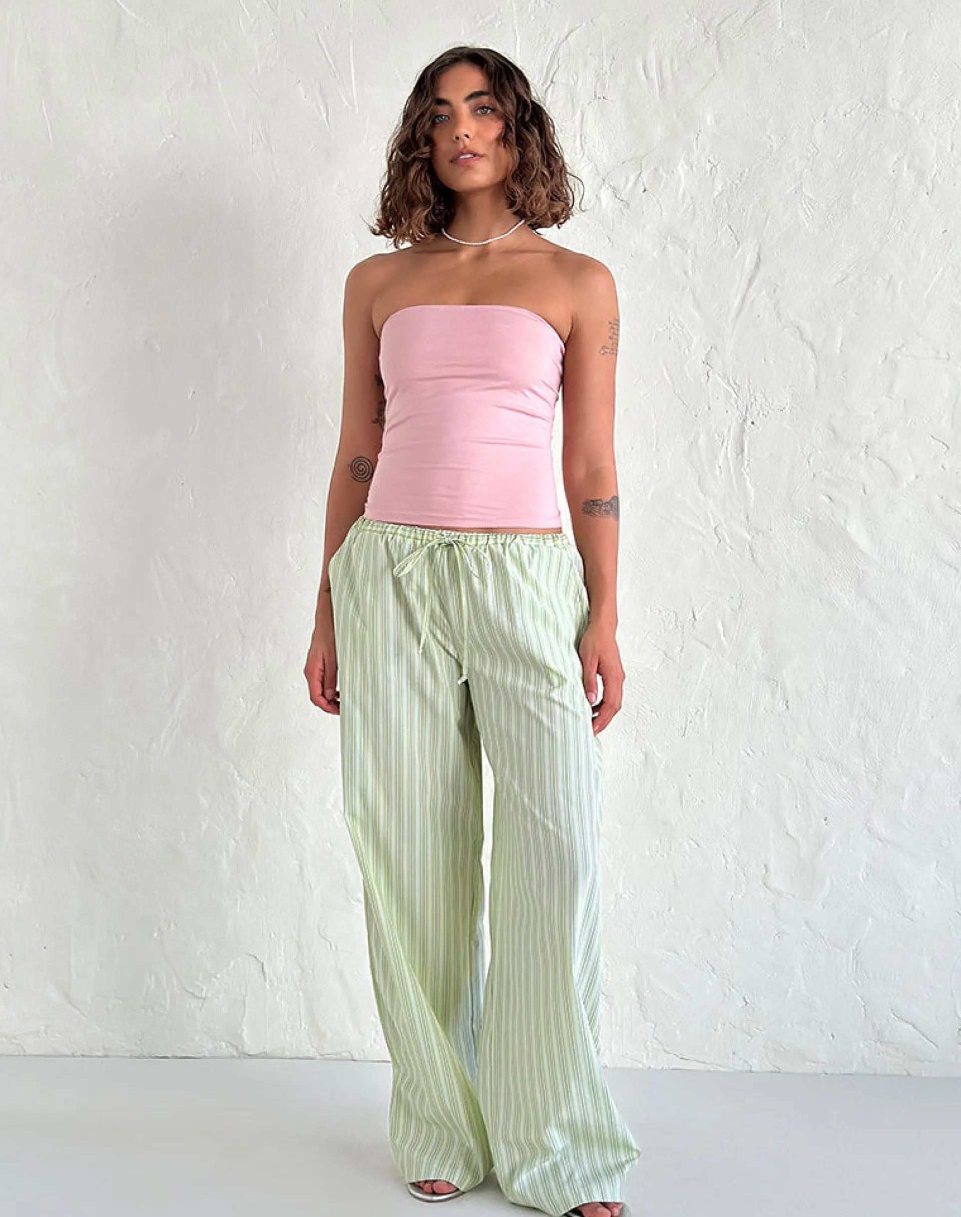 Motel Rocks Basic Tops | Bandeau Tops-Shaelo Bandeau Top in Pink Lady PinkLady