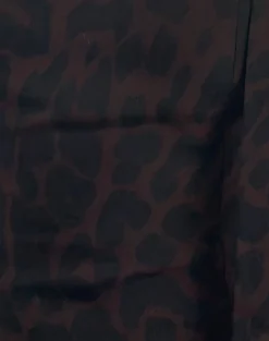 Motel Rocks Printed Tops | Bandeau Tops-Shaloe Bandeau Top and Scarf in Brown Oversized Jaguar BrownOversizedJaguar