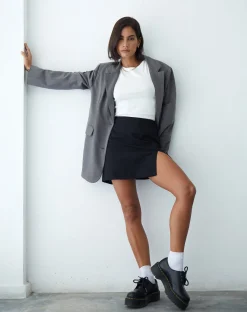 Motel Rocks Basics | A Line Skirts-Sheny Mini Skirt in Black