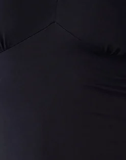 Motel Rocks Basics | Day Dresses-Silsali Lycra Mini Dress in Black