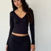 Motel Rocks Basics | Basic Tops-Sisil Long Sleeve Top in Black