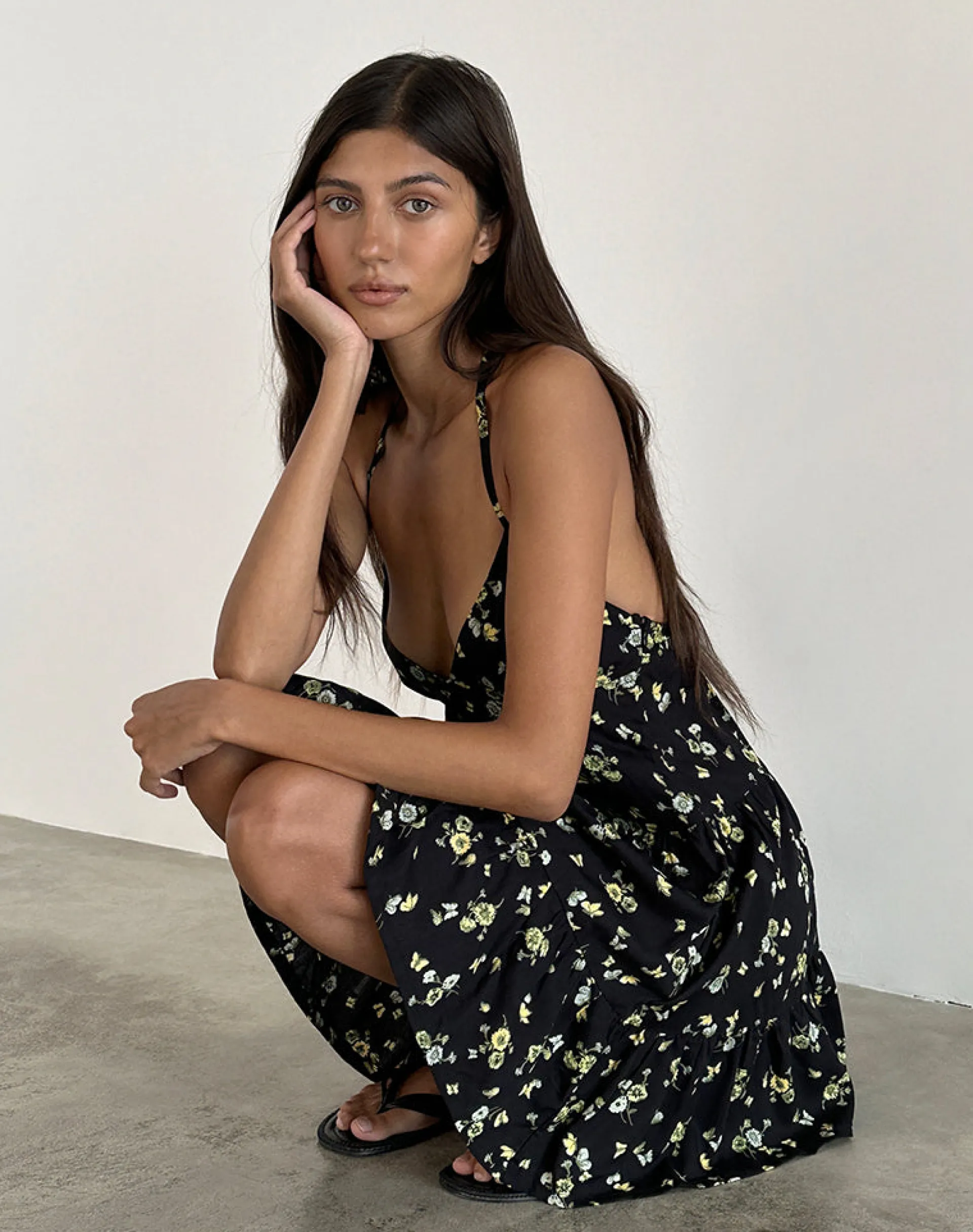Motel Rocks Printed Dresses | Day Dresses-Siskana Mini Dress in Lemon and Lime Black LemonandLimeBlack