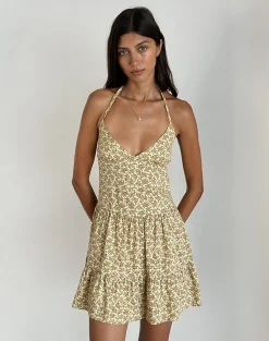 Motel Rocks Printed Dresses | Day Dresses-Siskana Mini Dress in Washed Ditsy WashedDitsy