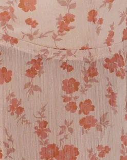 Motel Rocks Strappy Tops-Slavina Cami Butterfly Top in Peach Cherry Blossom