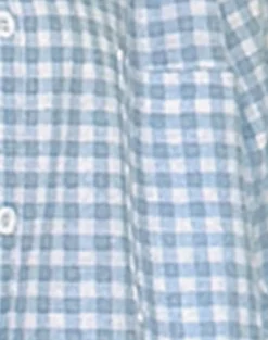 Motel Rocks Swimwear | Shirts And Blouses-Smith Oversized Shirt in Blue Gingham BlueGingham