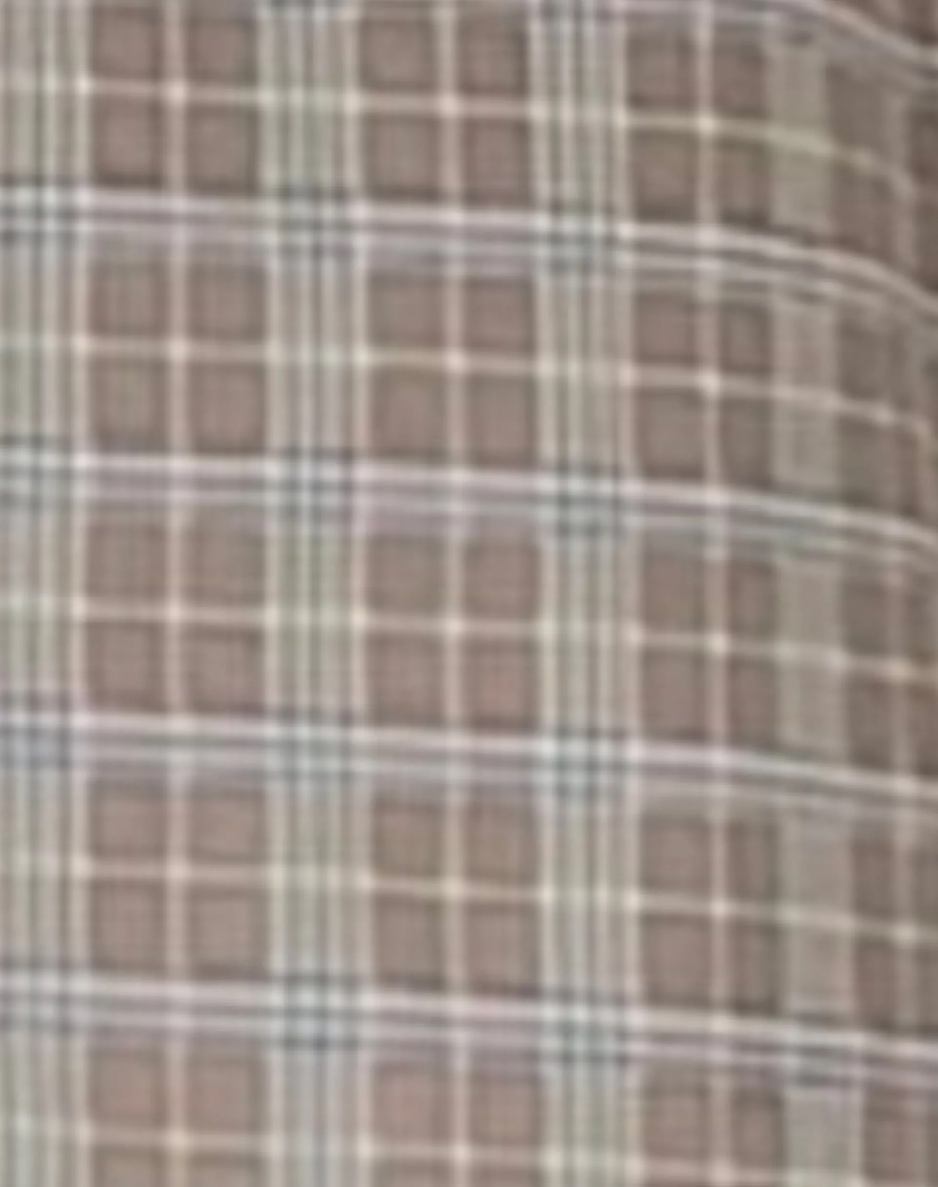 Motel Rocks Printed Tops-Smith Short Sleeve Shirt in Taupe Check taupecheck