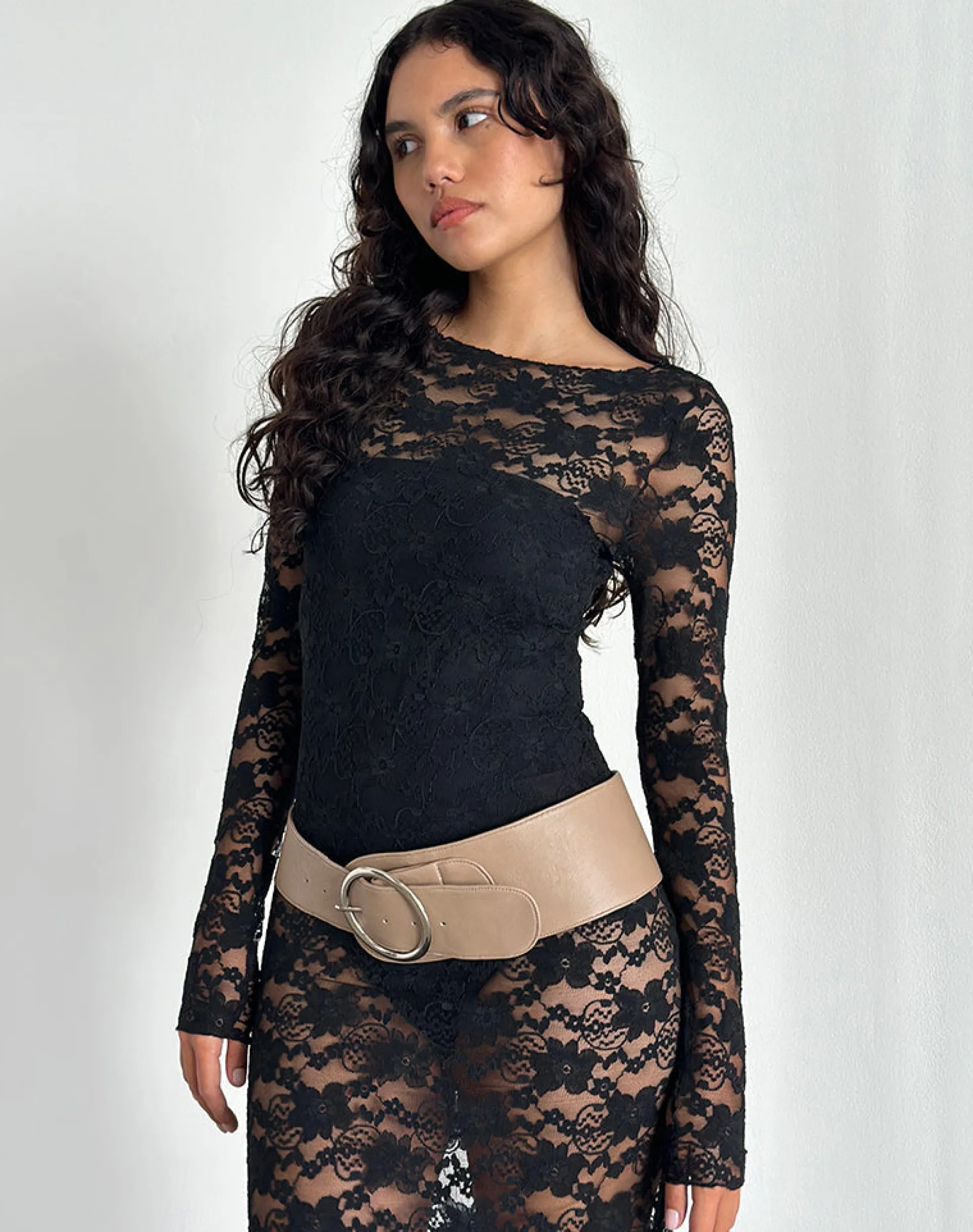 Motel Rocks Little Black Dresses | Party Dresses-Sophie Unlined Maxi Dress in Black Jasmine Lace
