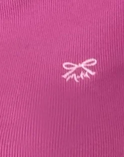 Motel Rocks Basics | Tees-Suti Tee in Cashmere Pink with Light Pink Bow M Embroidery CashmerePinkwithLightPinkBowMEmbroidery